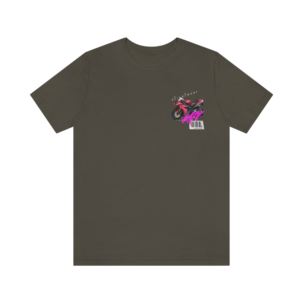 T-shirt Classic Jersey Short Sleeve (Red Motorbike )