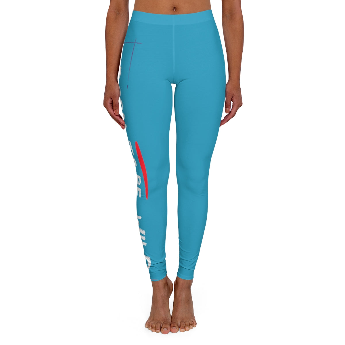 Women's Spandex Leggings ( Born to be wild ) Turquoise
