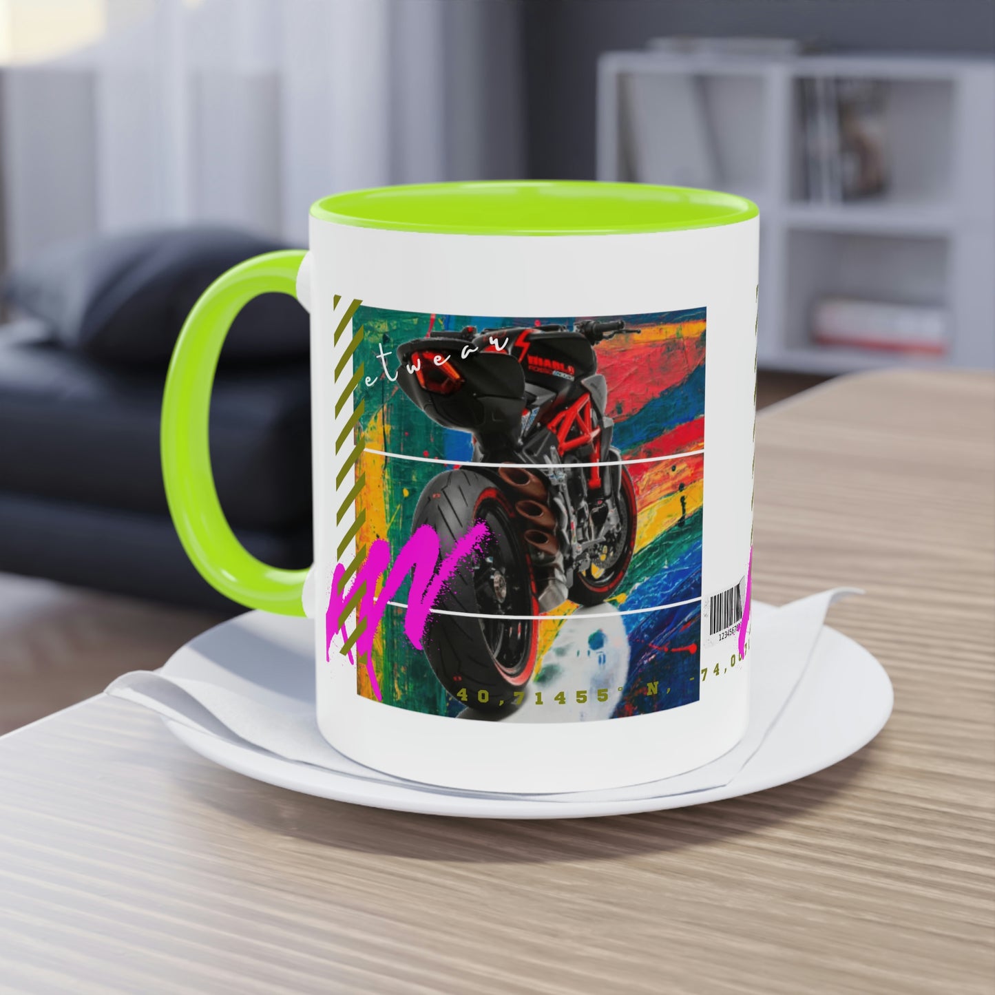 Coffee Mug ( Urban Red Sports Bike )