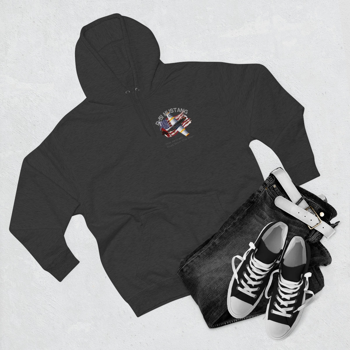 Hoodie ( Air Force P-51 Mustang ) Military Style