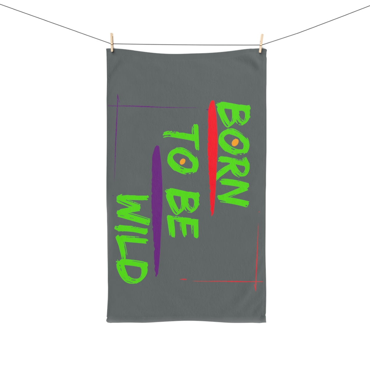 Sports Towel ( Born To Be Wild ) Grey