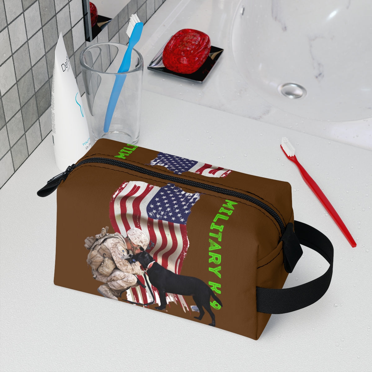 Toiletry Bag (K-9 Brown  ) Military Styling