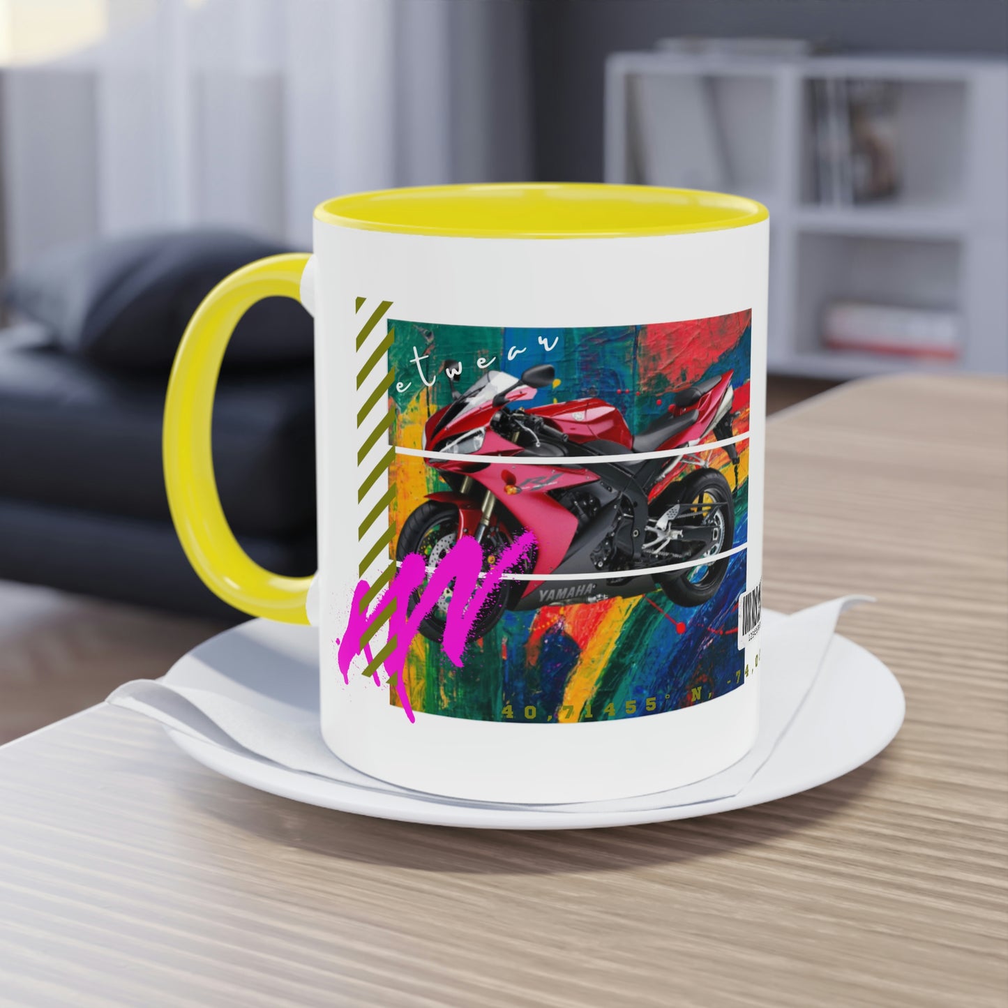 Coffee Mug ( Urban Red Sports Bike )