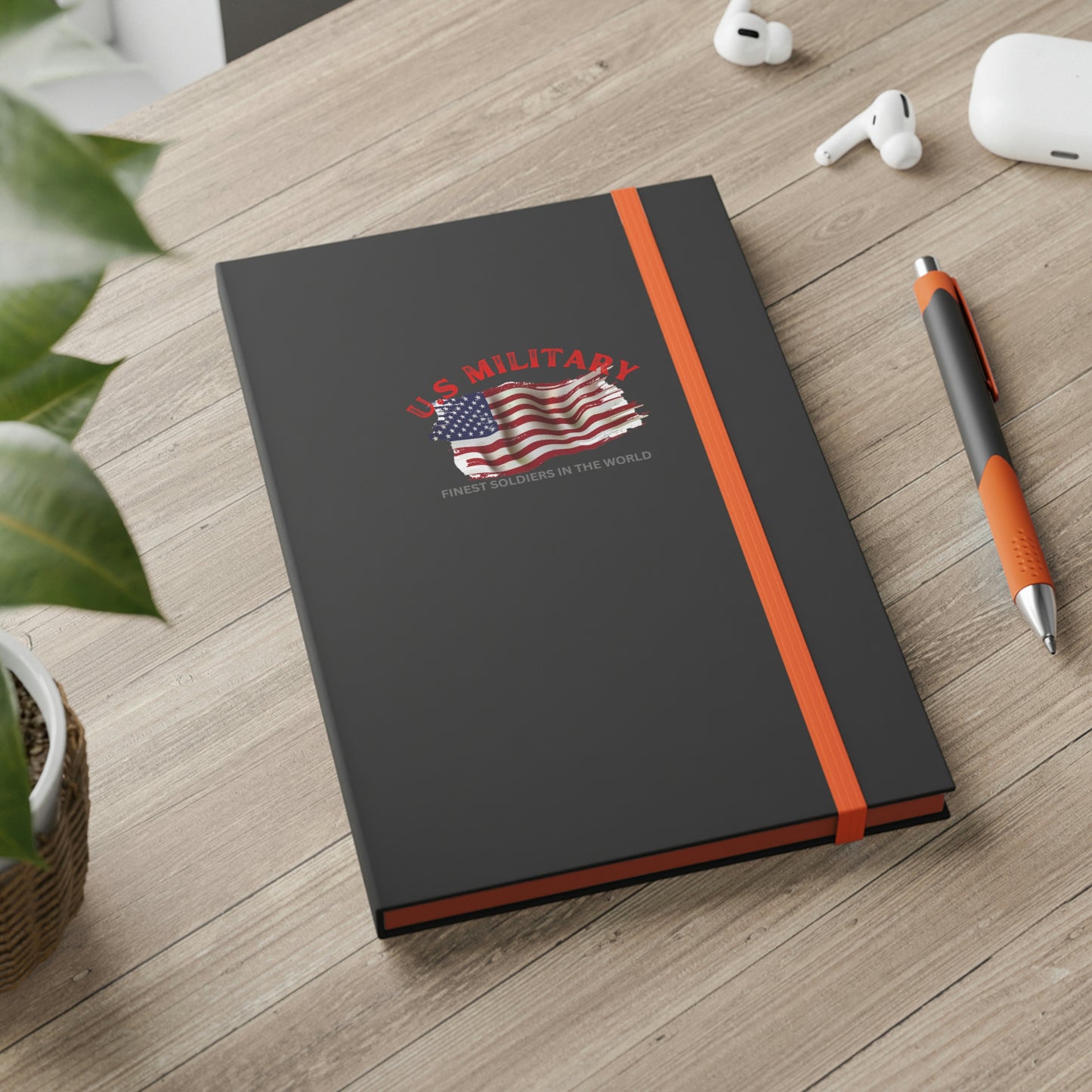 Hardcover Journal Color Contrast Notebook - Ruled ( US MILITARY ) Military Styling
