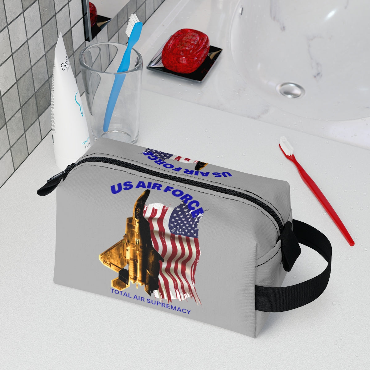Toiletry Bag (Air Force Raptor Light Grey ) Military Styling