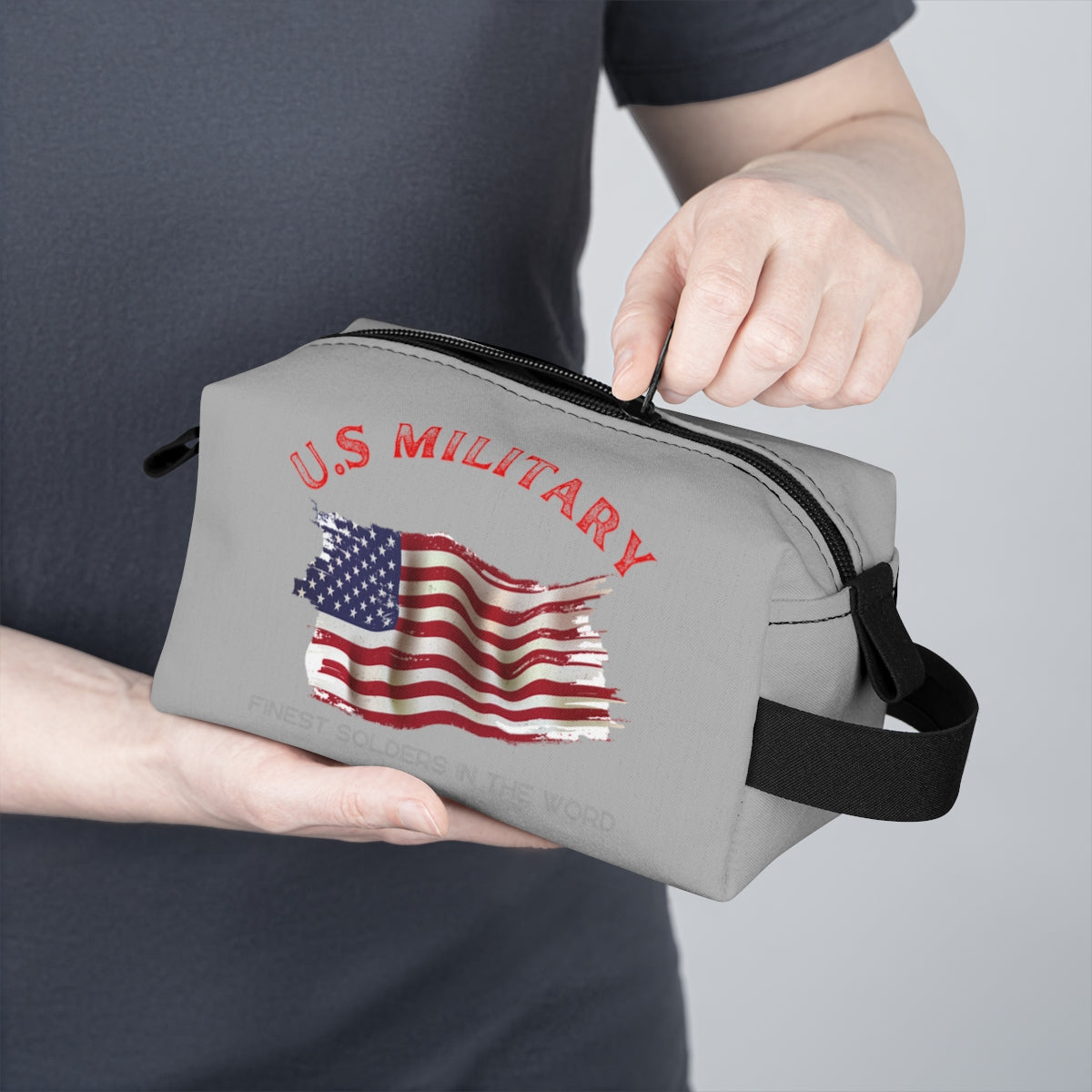Toiletry Bag (US Military Light Grey ) Military Styling