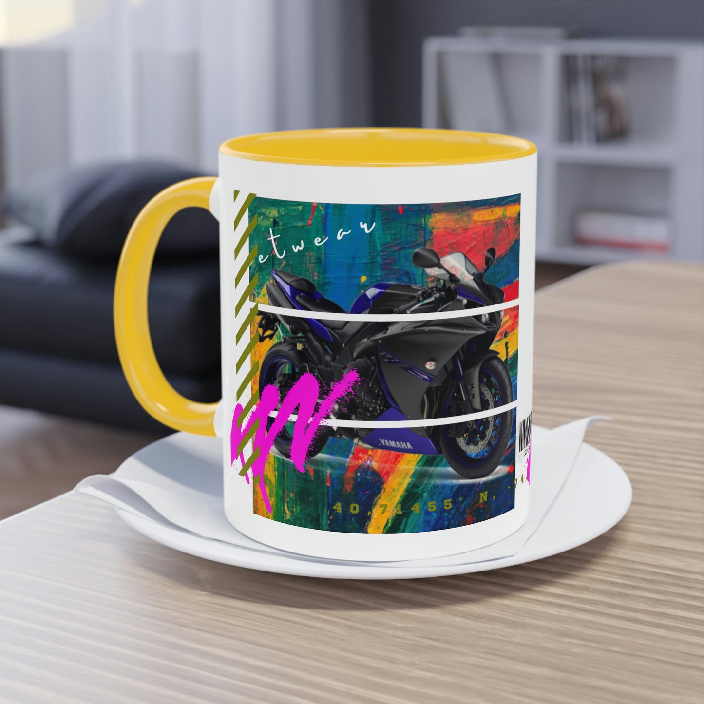 Coffee Mug  ( Urban Blue Sports Bike )