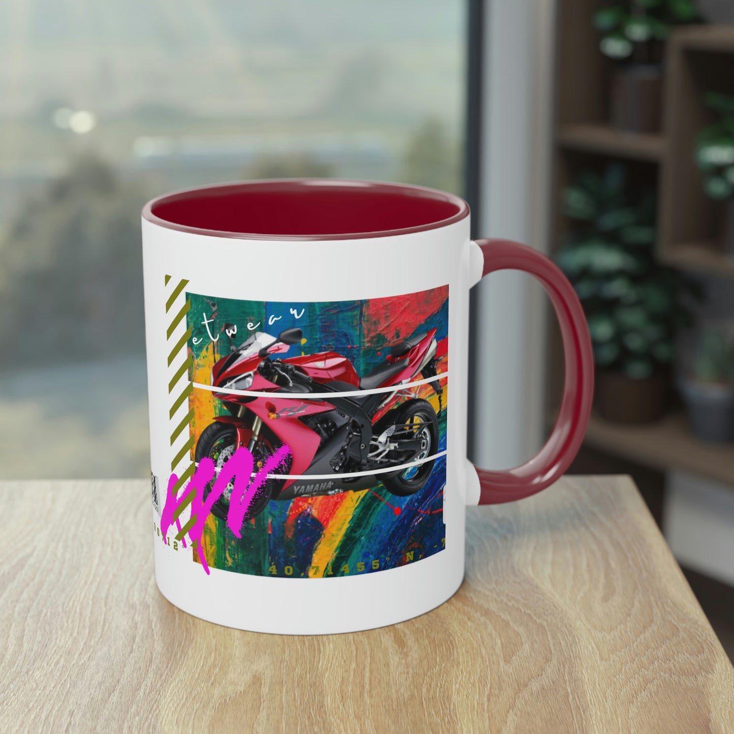 Coffee Mug ( Urban Red Sports Bike )