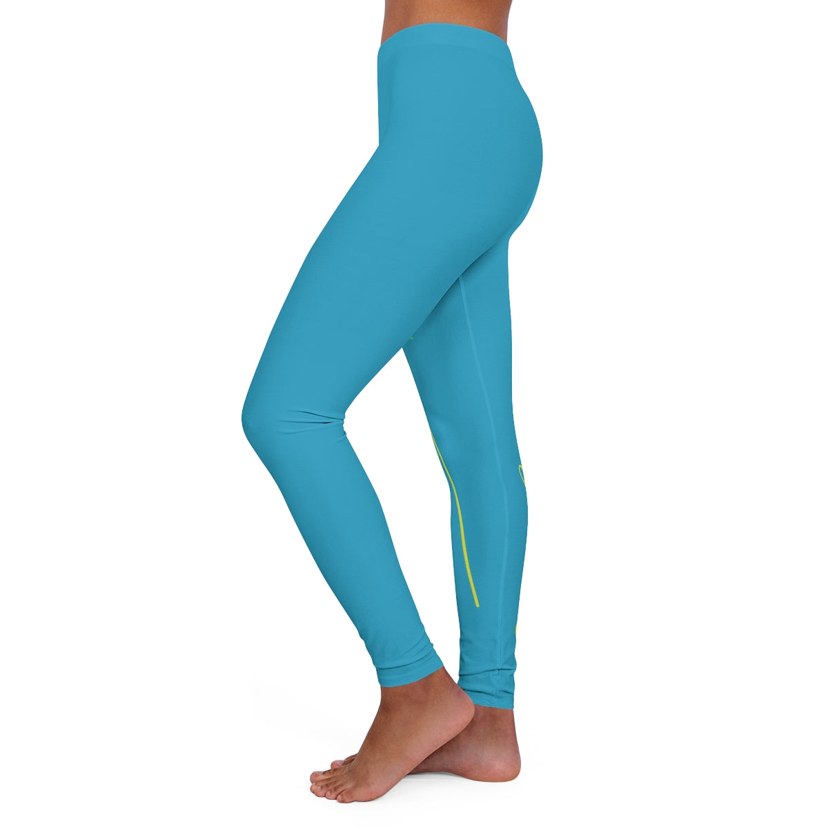 Women's Spandex Leggings ( Be Yourself ) TURQUOISE