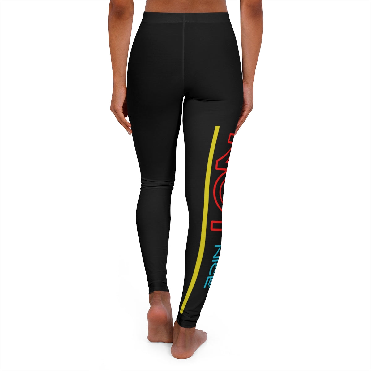 Women's Spandex Leggings ( Sporty Not Nice ) Black
