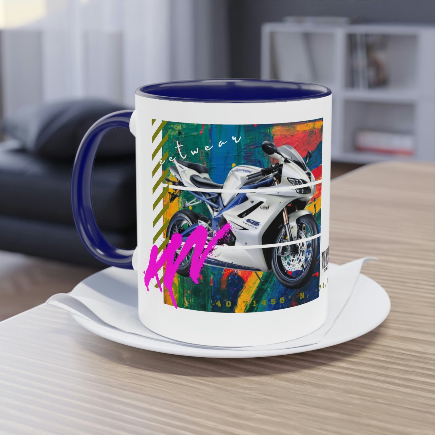Coffee Mug ( Urban White Sports Bike )