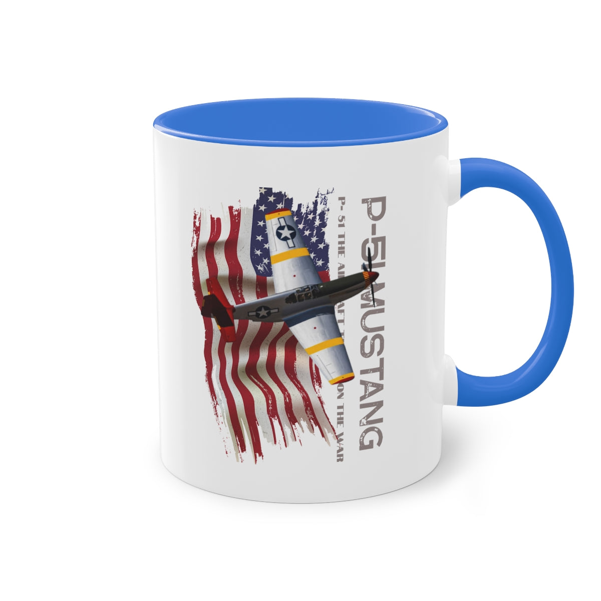 Coffee Mug ( P-51 Mustang ) Military Style
