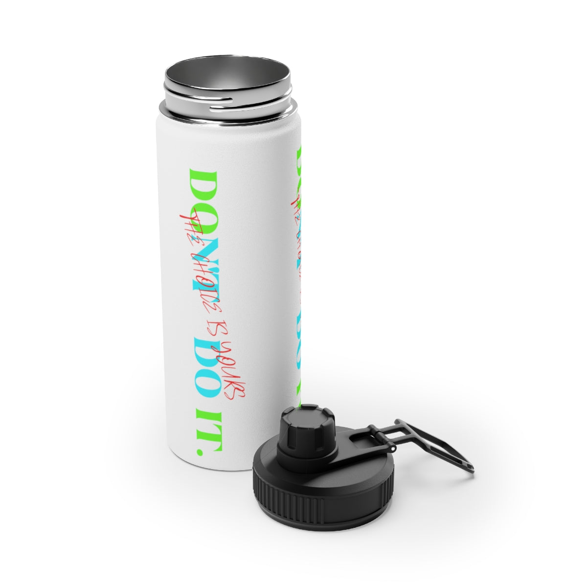 Stainless Steel Water Bottle, Sports Lid ( Do it Don't Do It) Activewear