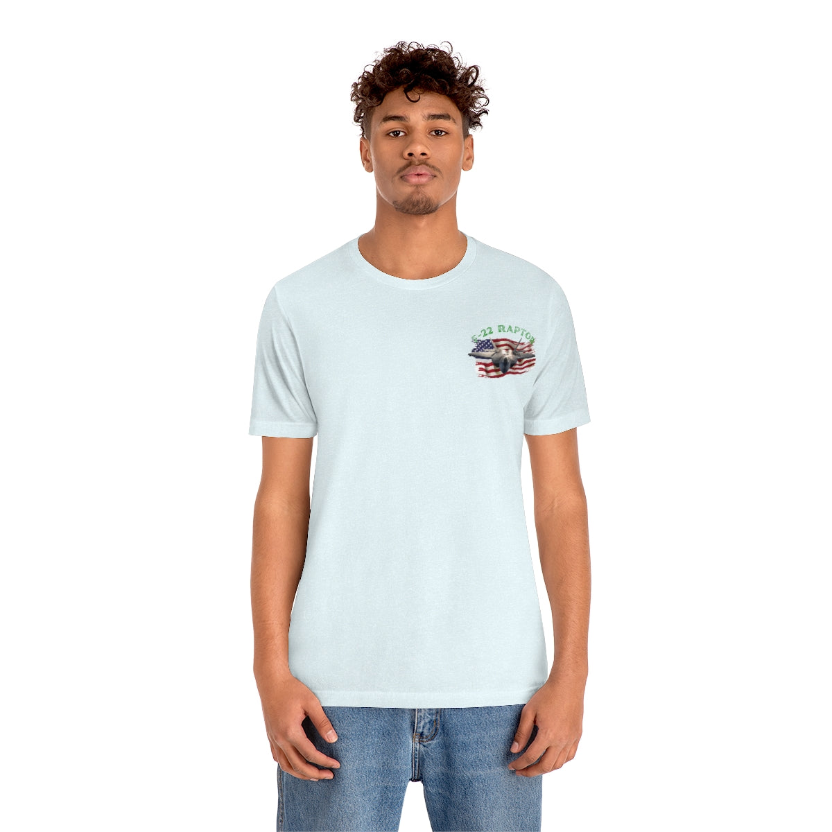 T-shirt Classic Jersey short sleeve ( RAPTOR F-22 stealth fighter ) Military Style