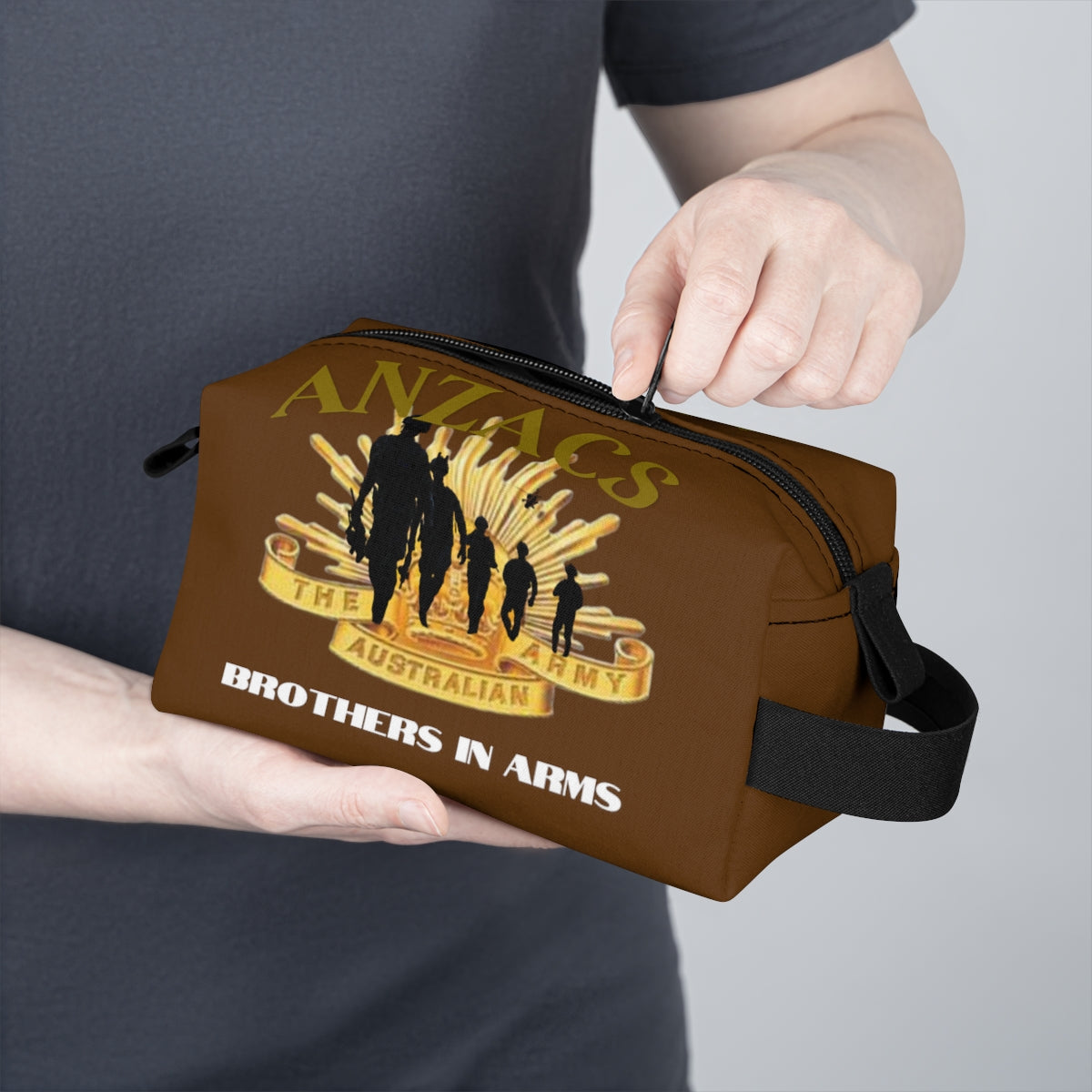 Toiletry Bag (ANZACS Brown ) Military Styling