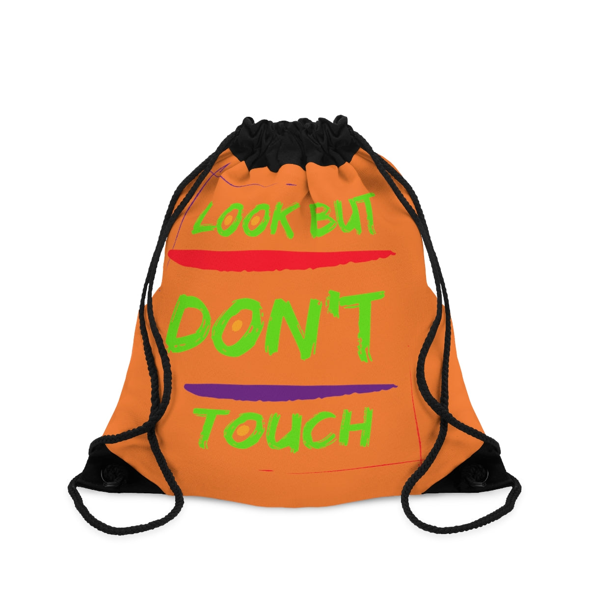 Drawstring Bag ( Look But Don't Touch Orange )