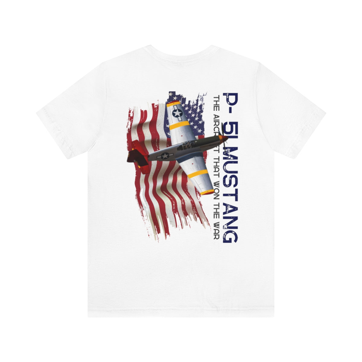 T-shirt Classic Jersey short sleeve ( P-51 Mustang Aircraft ) Military Style