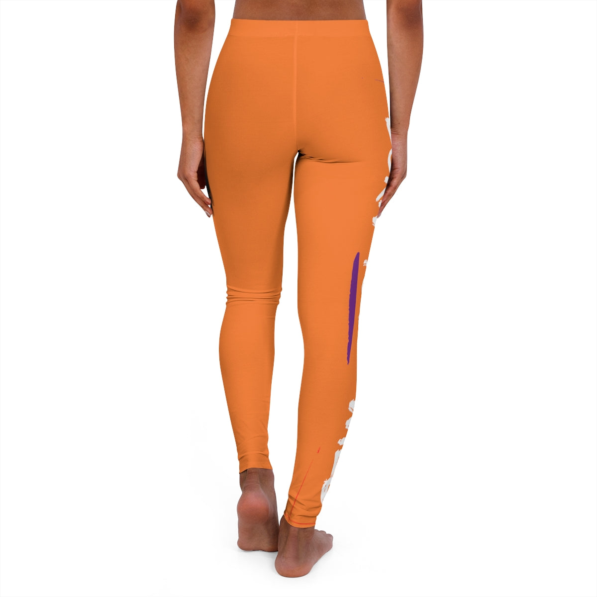 Women's Spandex Leggings (Born to be wild ) Orange
