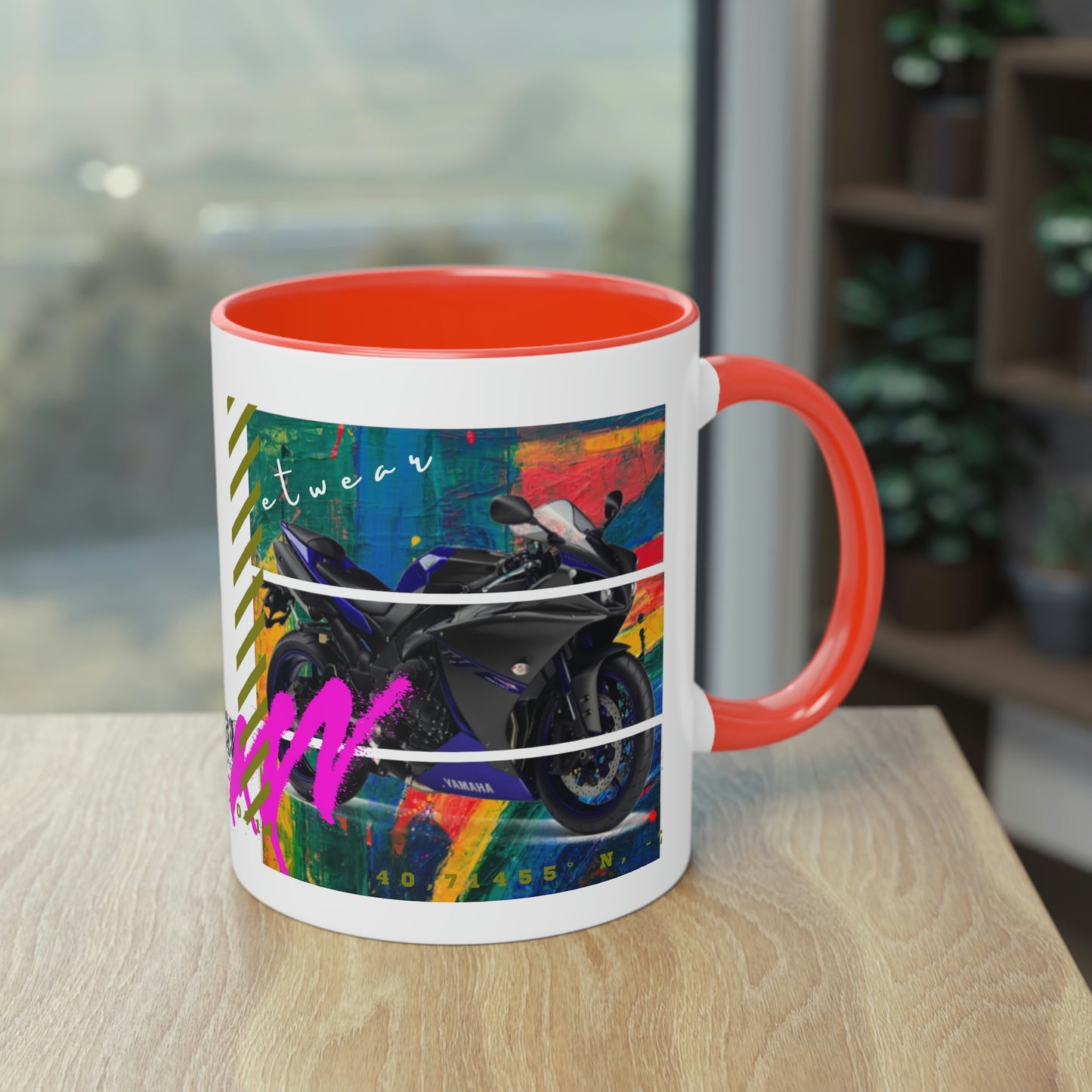 Coffee Mug  ( Urban Blue Sports Bike )