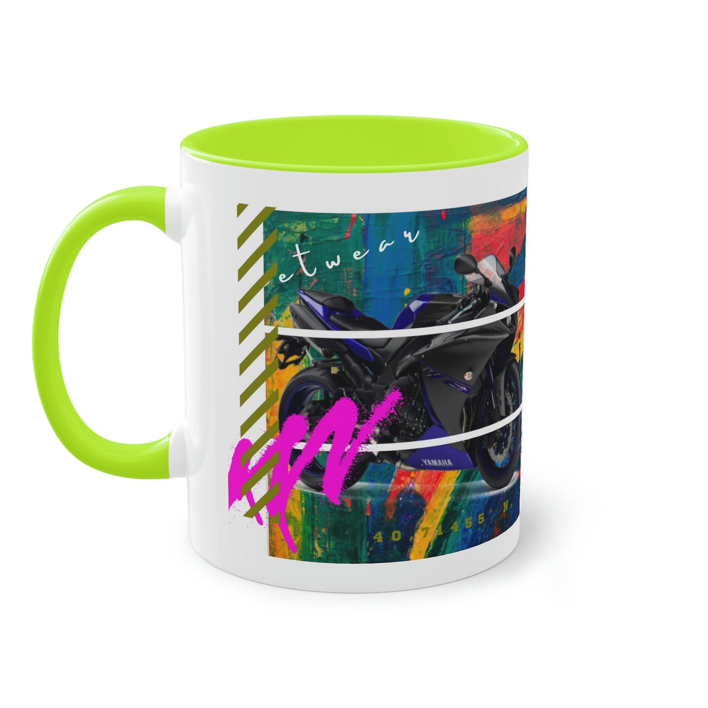Coffee Mug  ( Urban Blue Sports Bike )