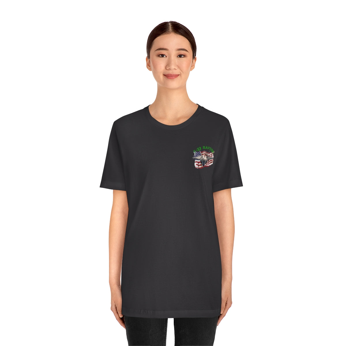 T-shirt Classic Jersey short sleeve ( RAPTOR F-22 stealth fighter ) Military Style