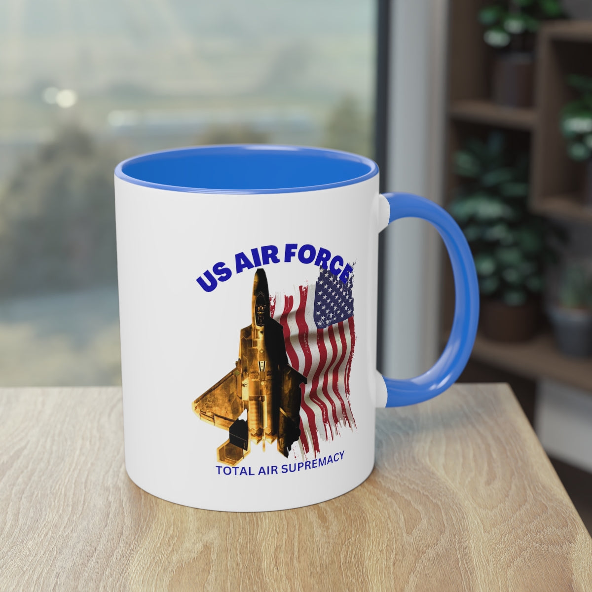 Coffee Mug ( US Air Force With Raptor ) Military Style