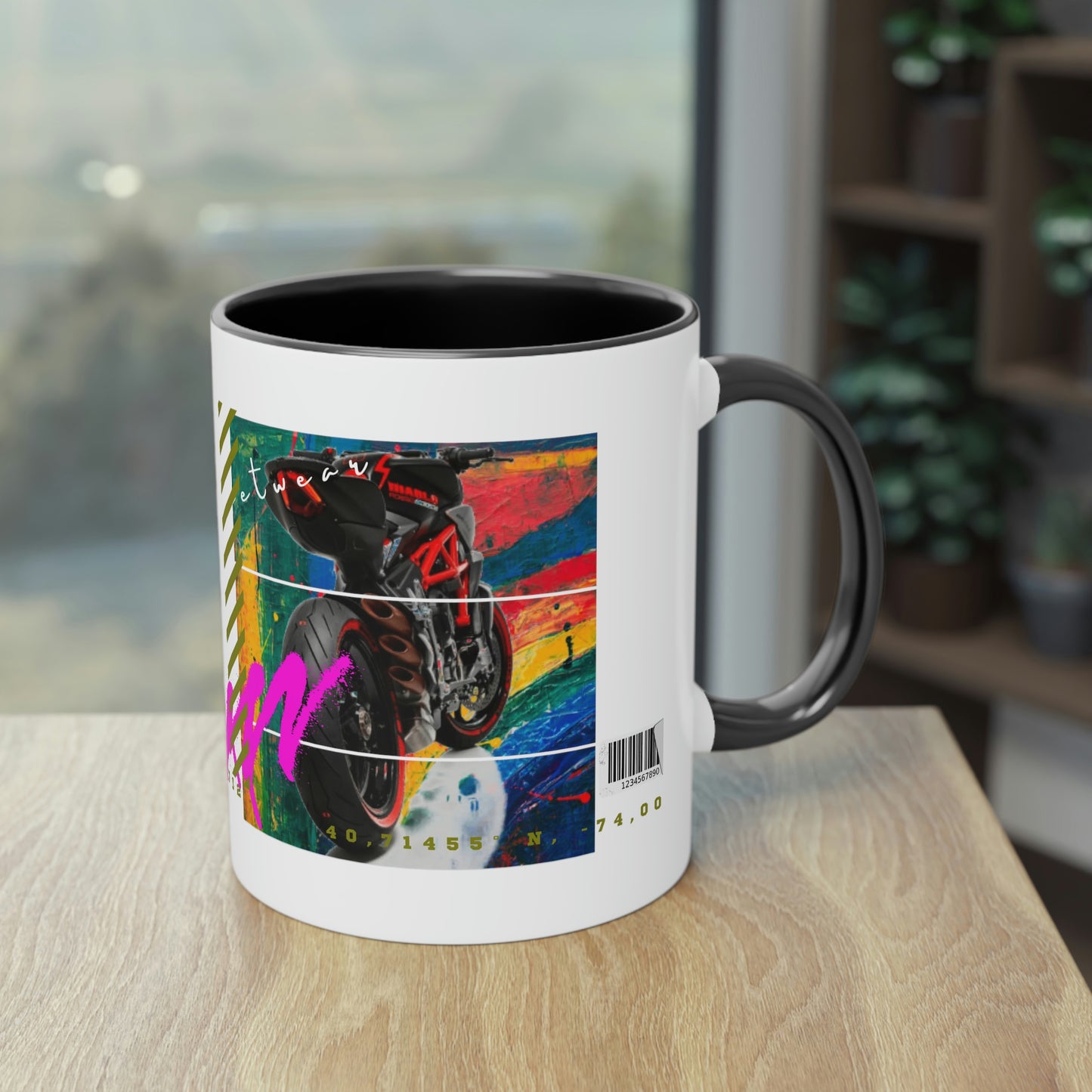 Coffee Mug ( Urban Red Sports Bike )
