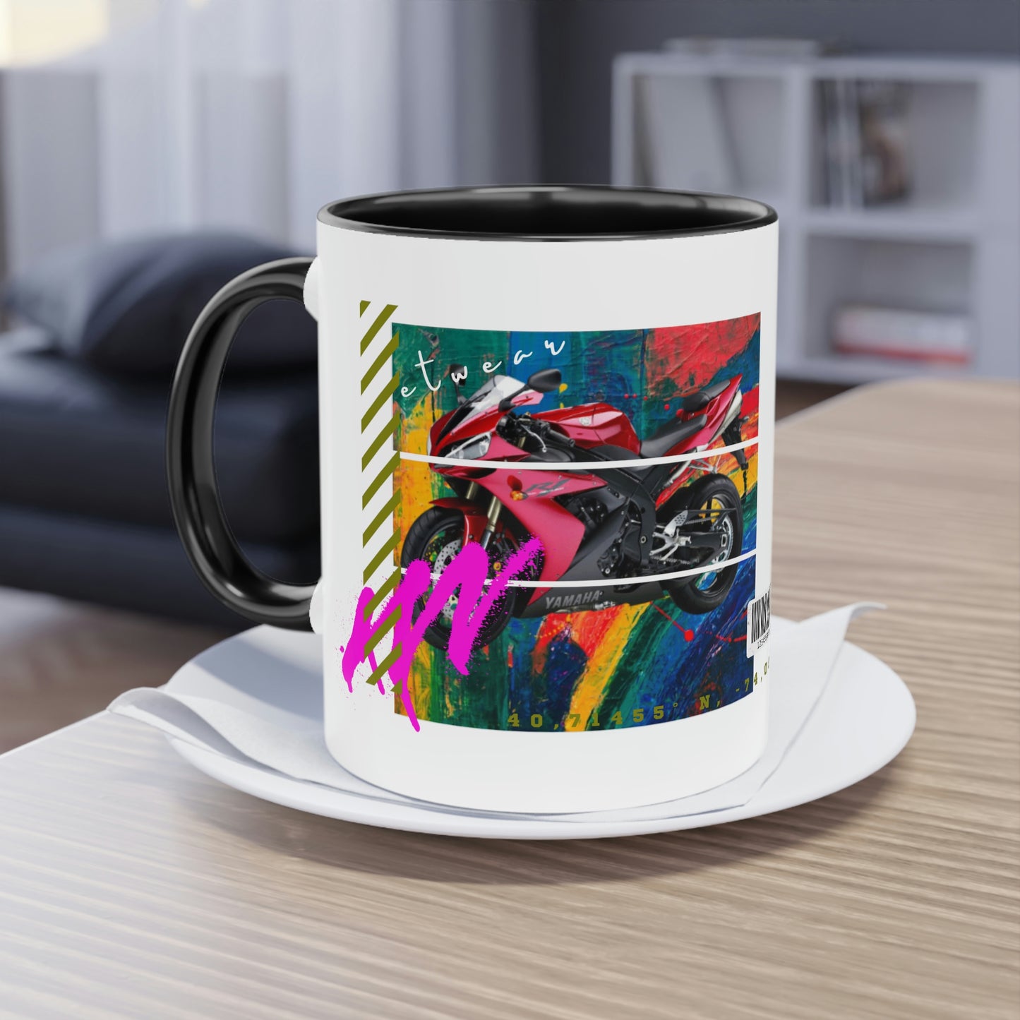 Coffee Mug ( Urban Red Sports Bike )