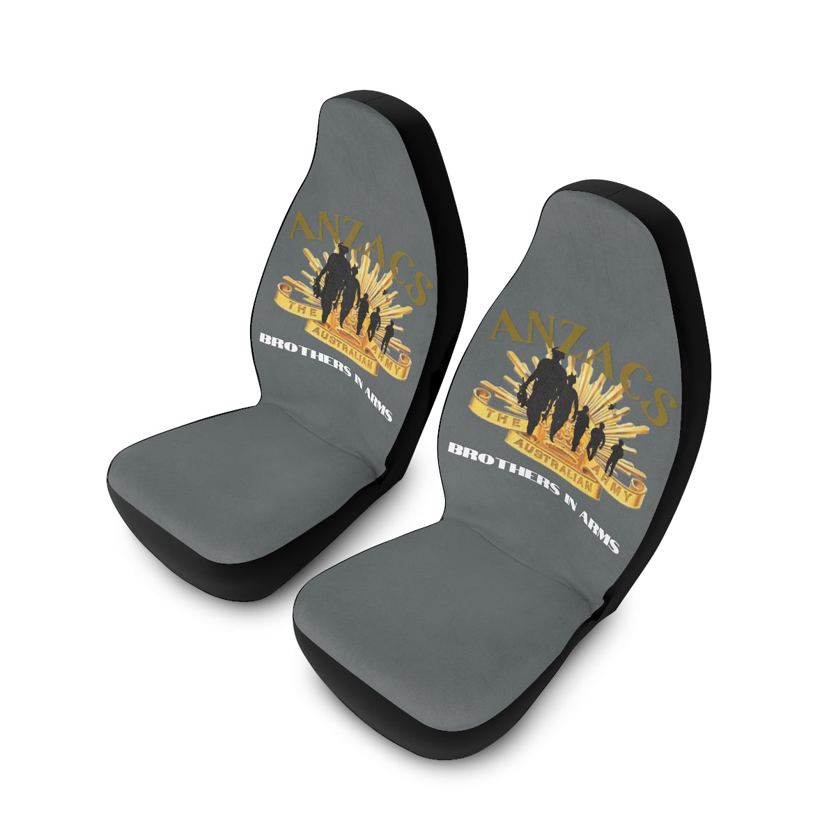 Polyester Car Seat Covers (ANZACS Grey) Military Styling