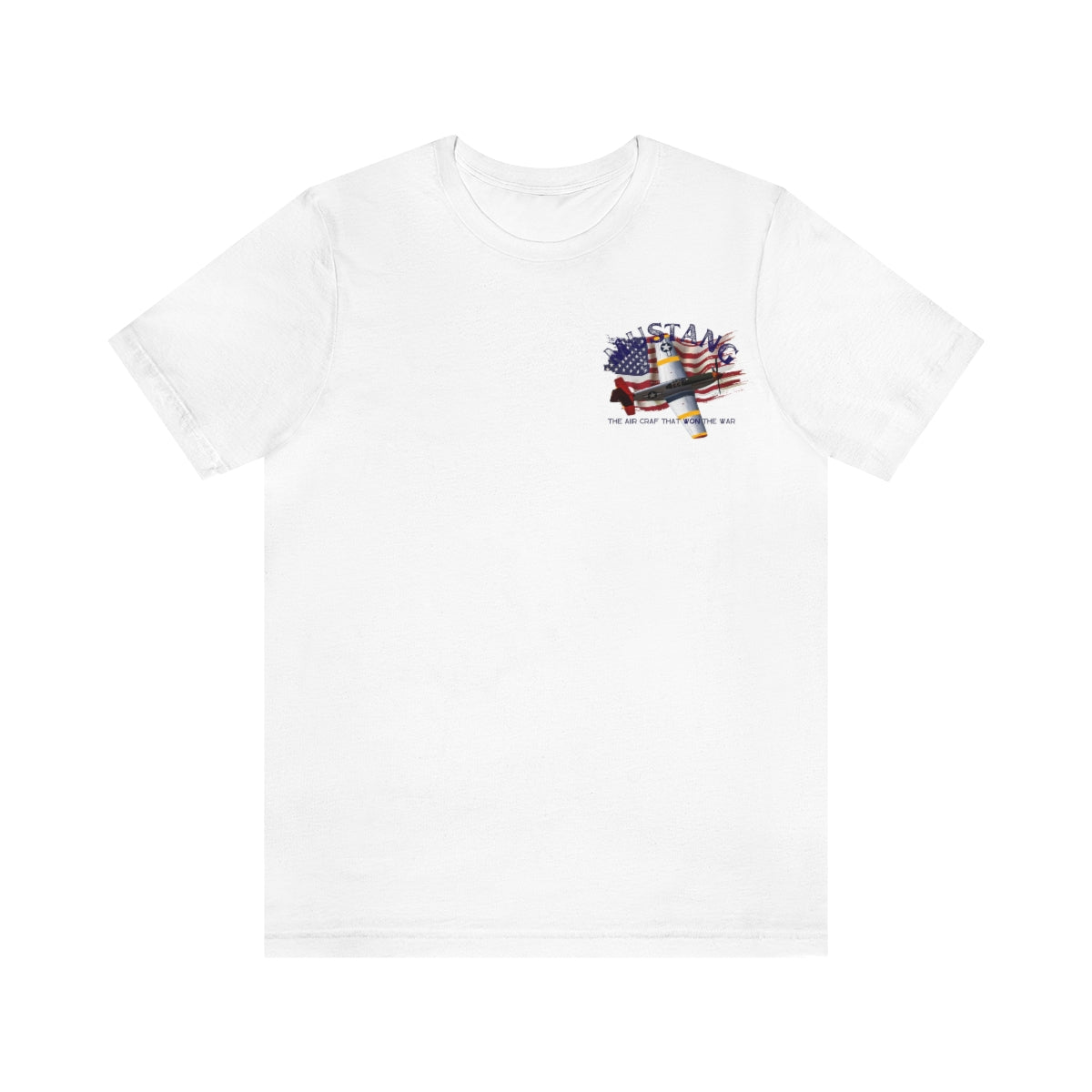 T-shirt Classic Jersey short sleeve ( P-51 Mustang Aircraft ) Military Style