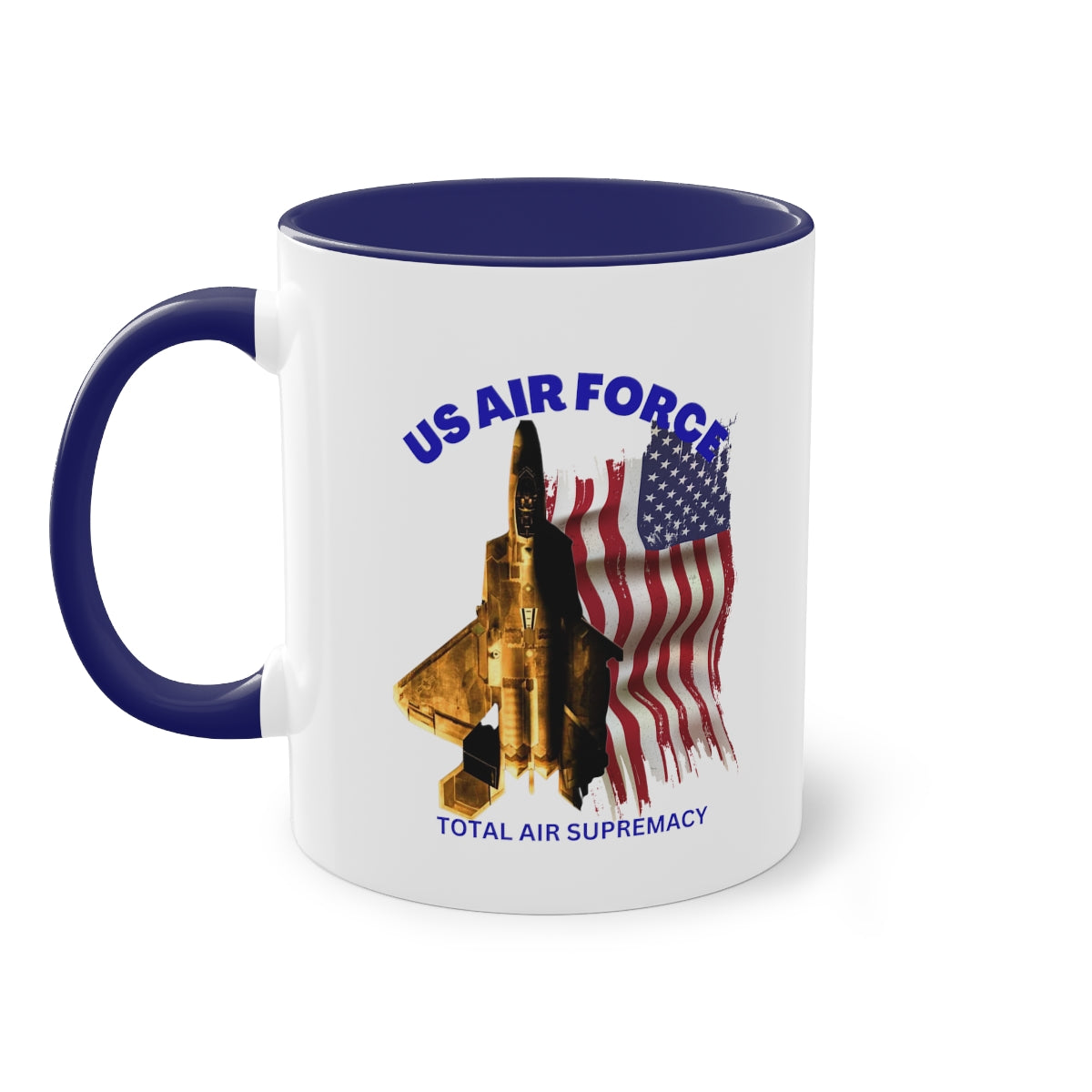 Coffee Mug ( US Air Force With Raptor ) Military Style