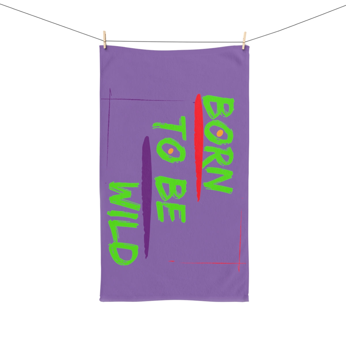 Sports Towel ( Born To Be Wild ) Purple