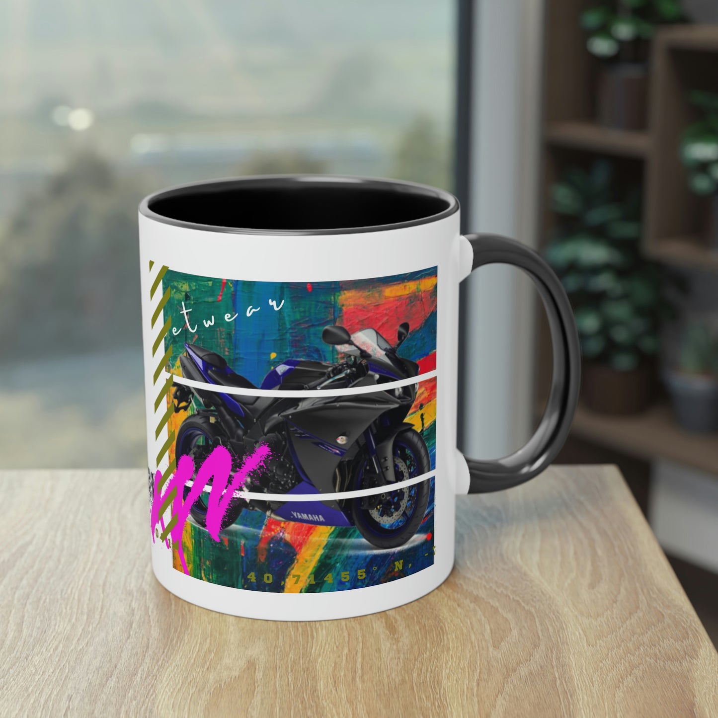 Coffee Mug  ( Urban Blue Sports Bike )