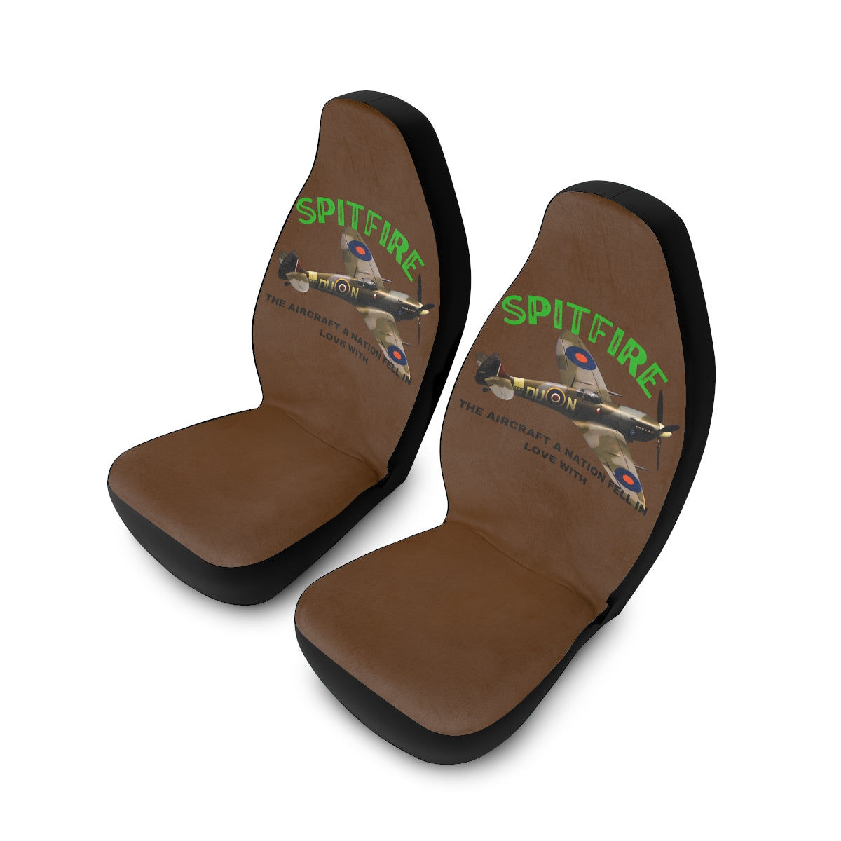 Polyester Car Seat Covers (SPITFIRE Brown) Military Styling