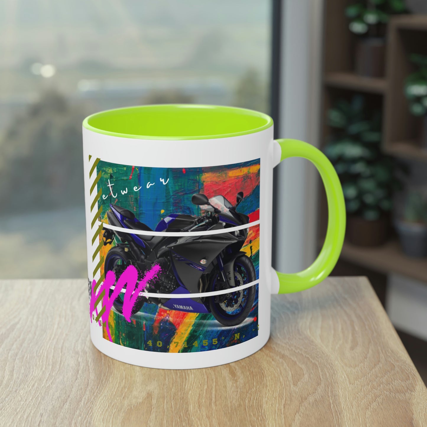 Coffee Mug  ( Urban Blue Sports Bike )