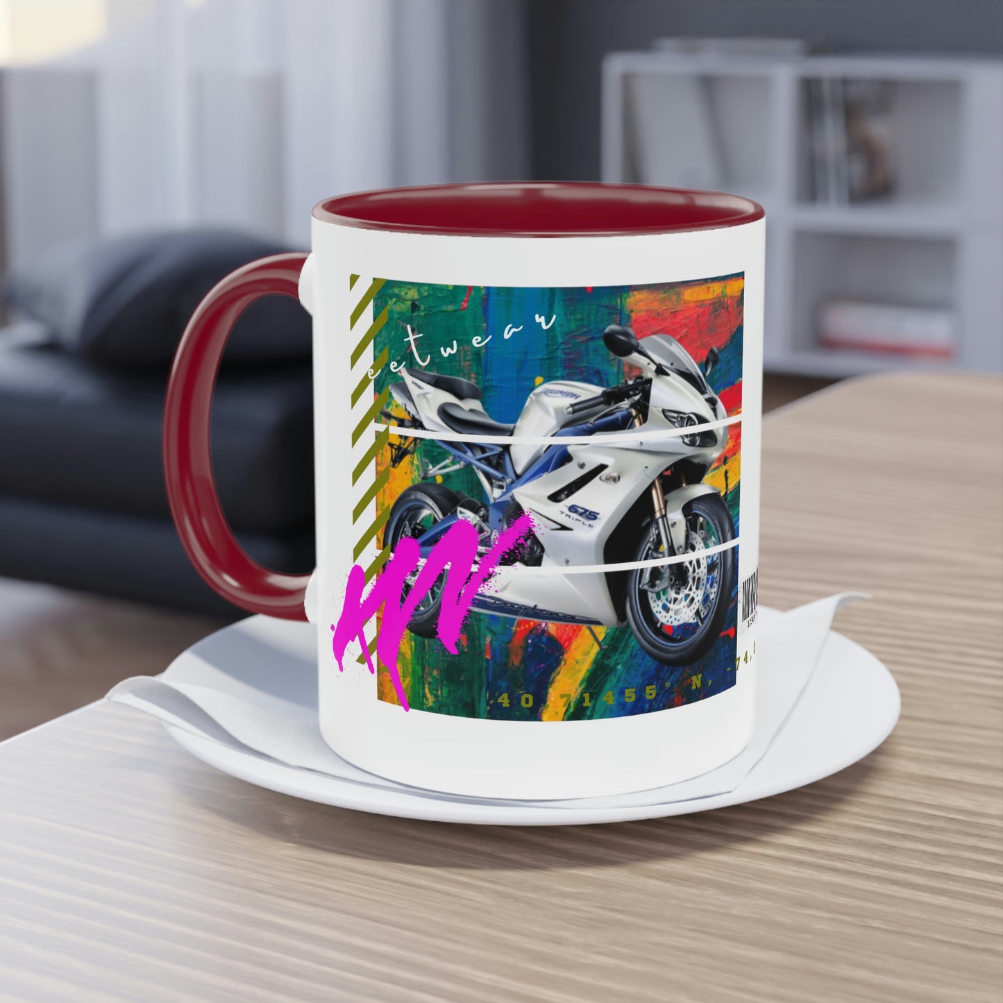 Coffee Mug ( Urban White Sports Bike )