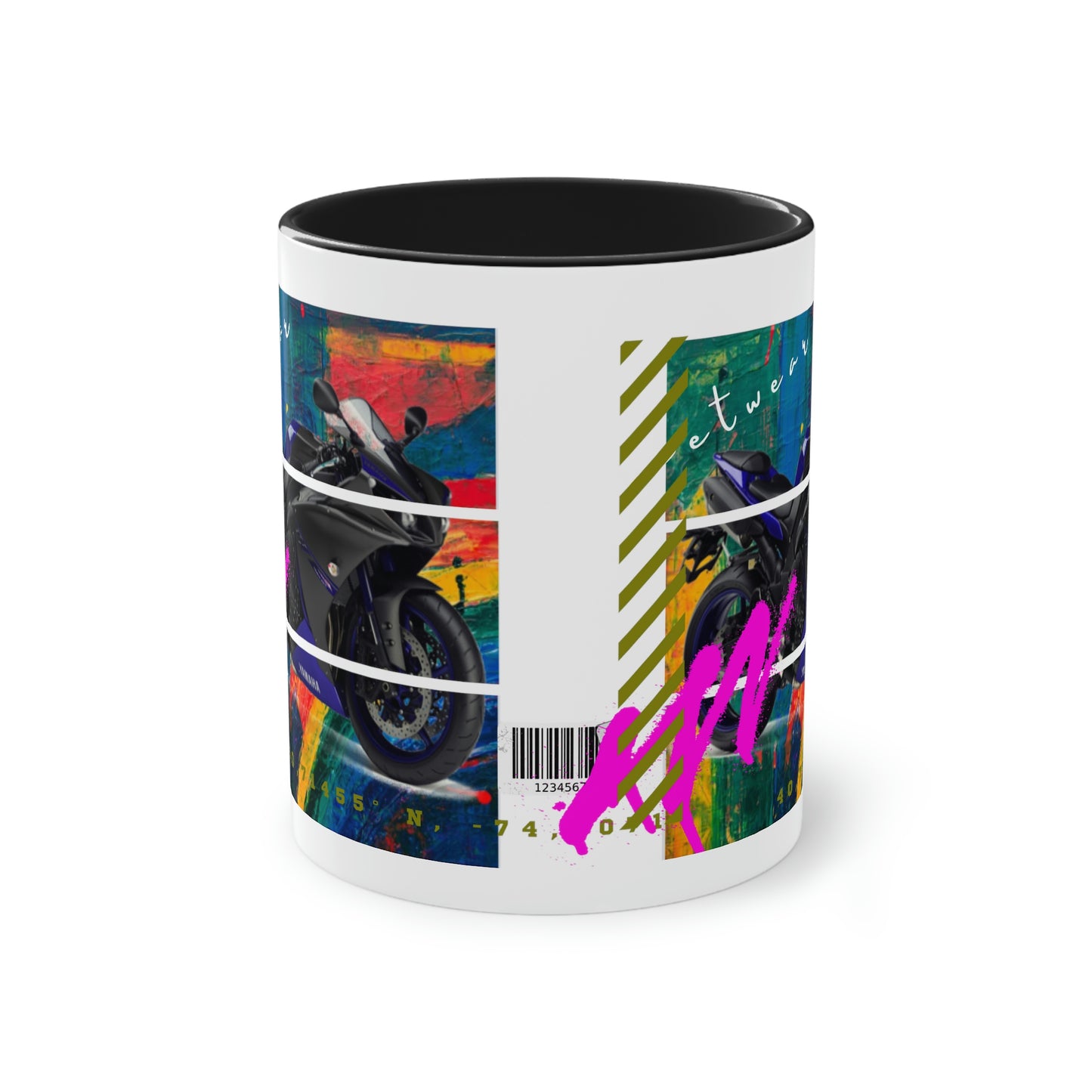 Coffee Mug  ( Urban Blue Sports Bike )
