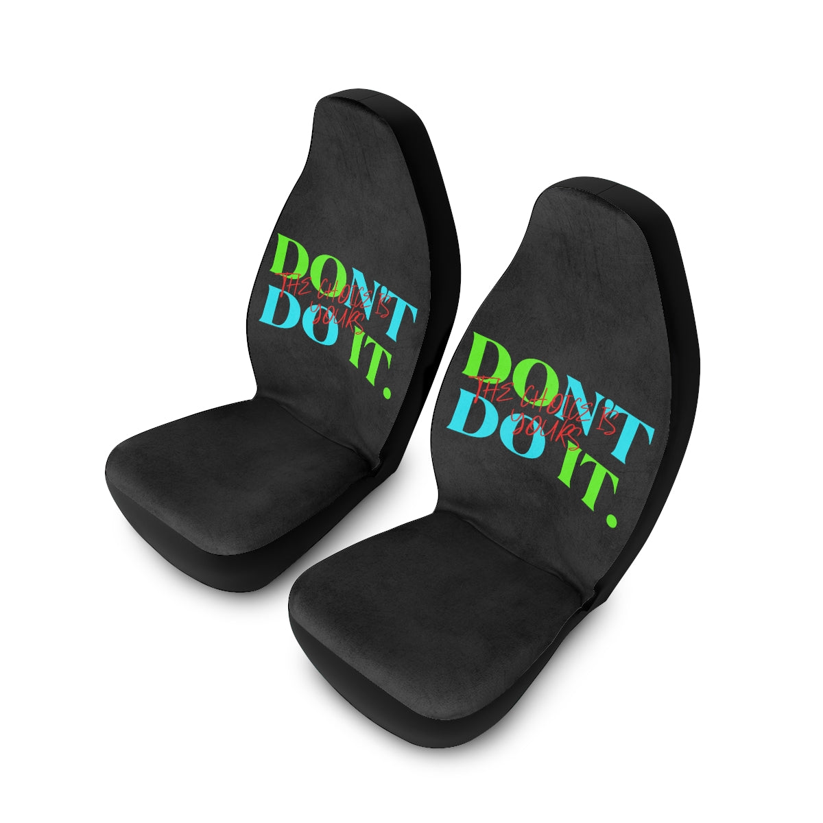 Polyester Car Seat Covers (Do It Don't Do It Black )