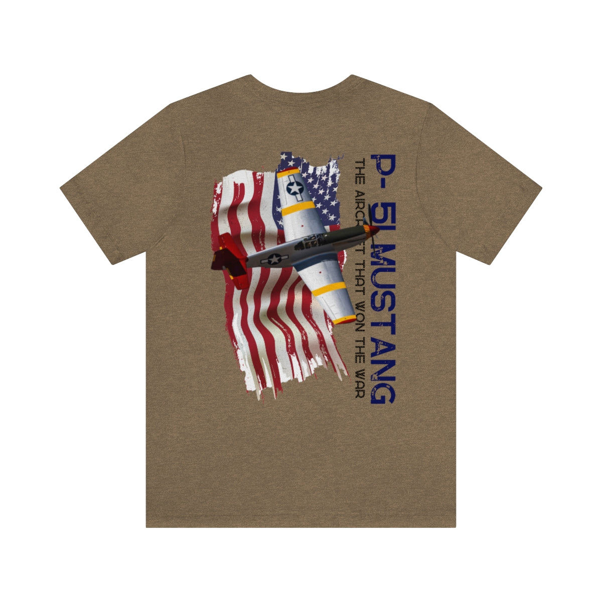 T-shirt Classic Jersey short sleeve ( P-51 Mustang Aircraft ) Military Style