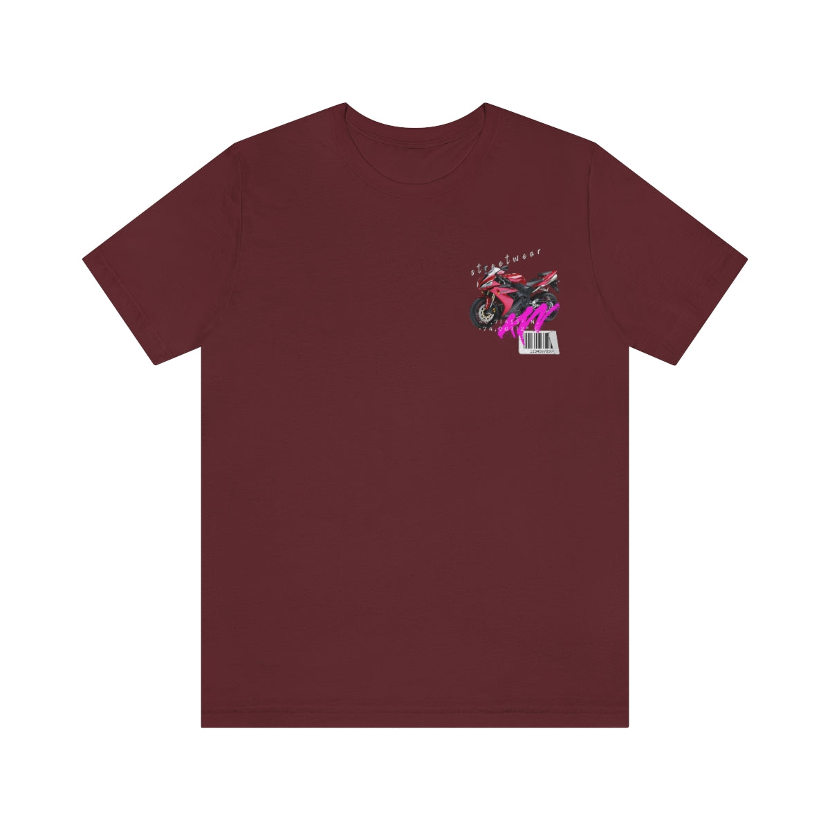 T-shirt Classic Jersey Short Sleeve (Red Motorbike )