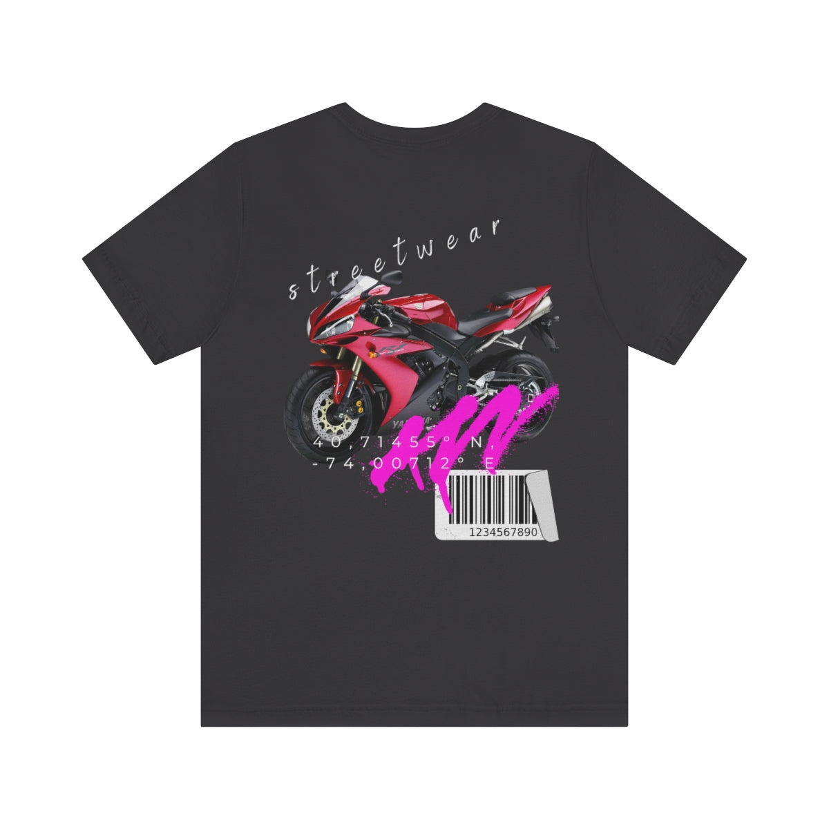 T-shirt Classic Jersey Short Sleeve (Red Motorbike )