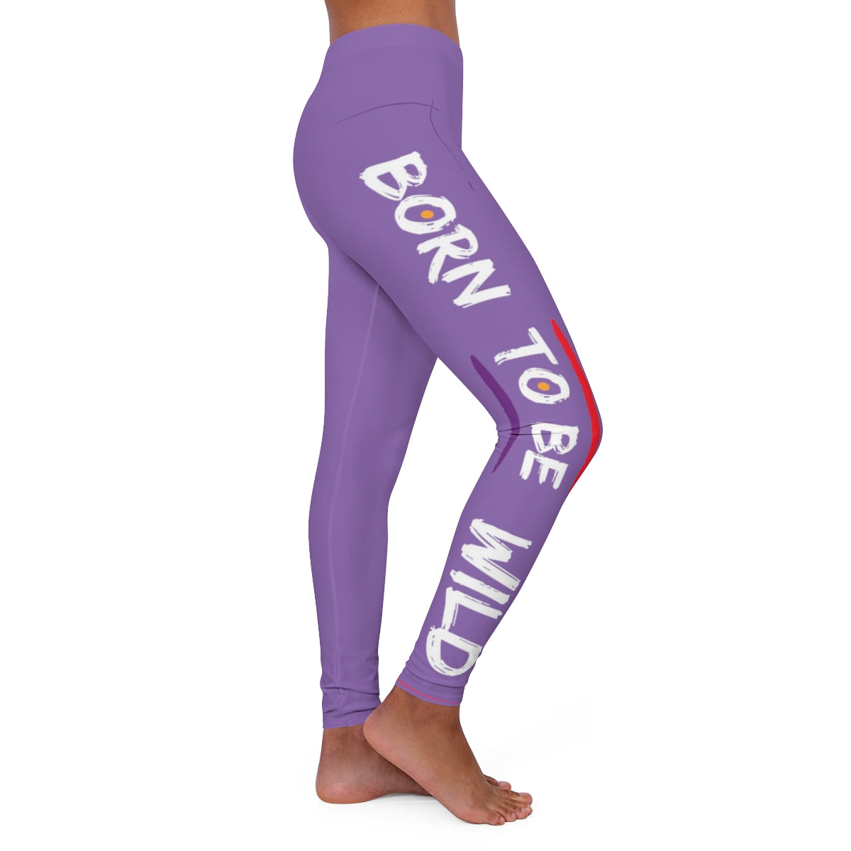 Women's Spandex Leggings ( Born to be wild ) Purple
