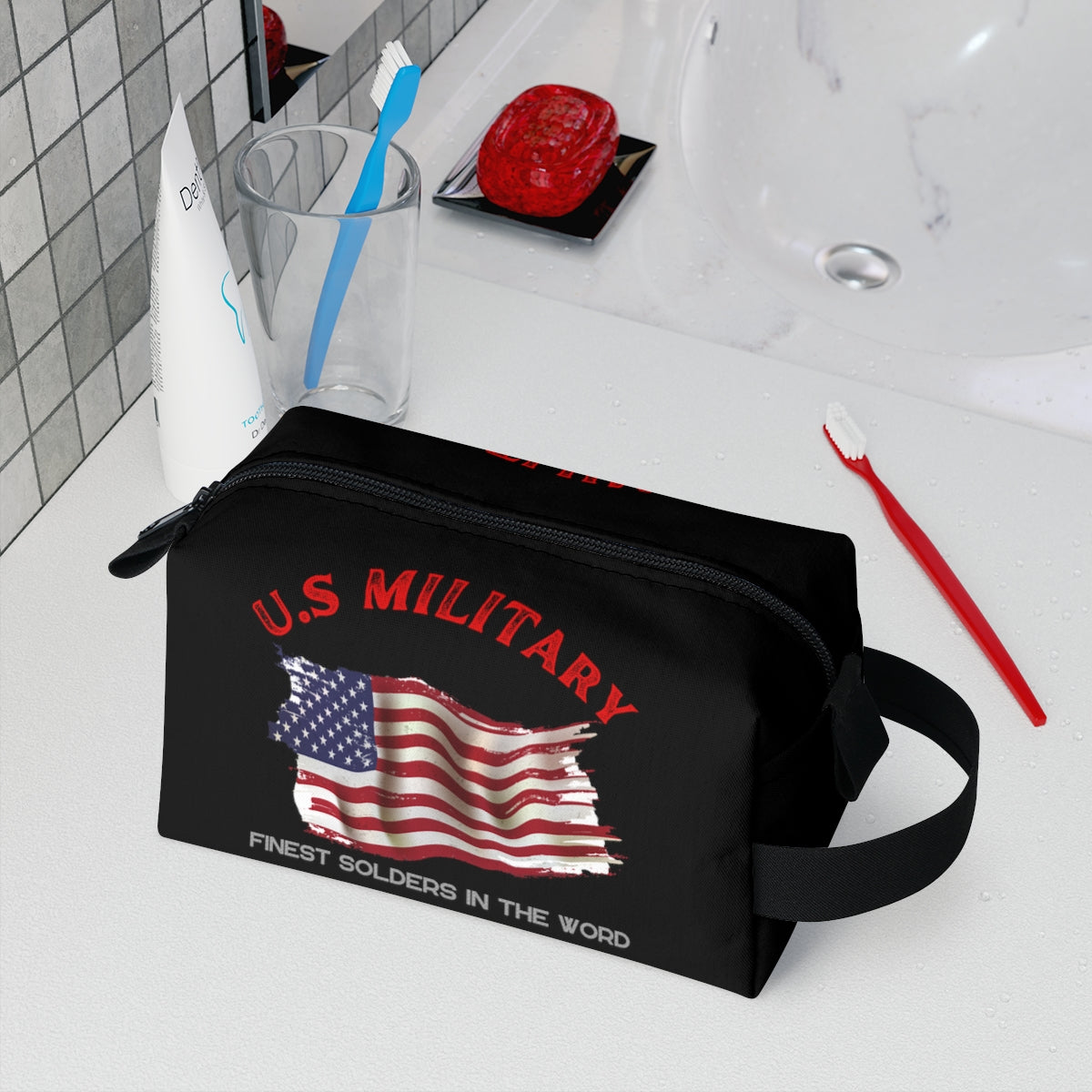 Toiletry Bag (US Military Black ) Military Styling