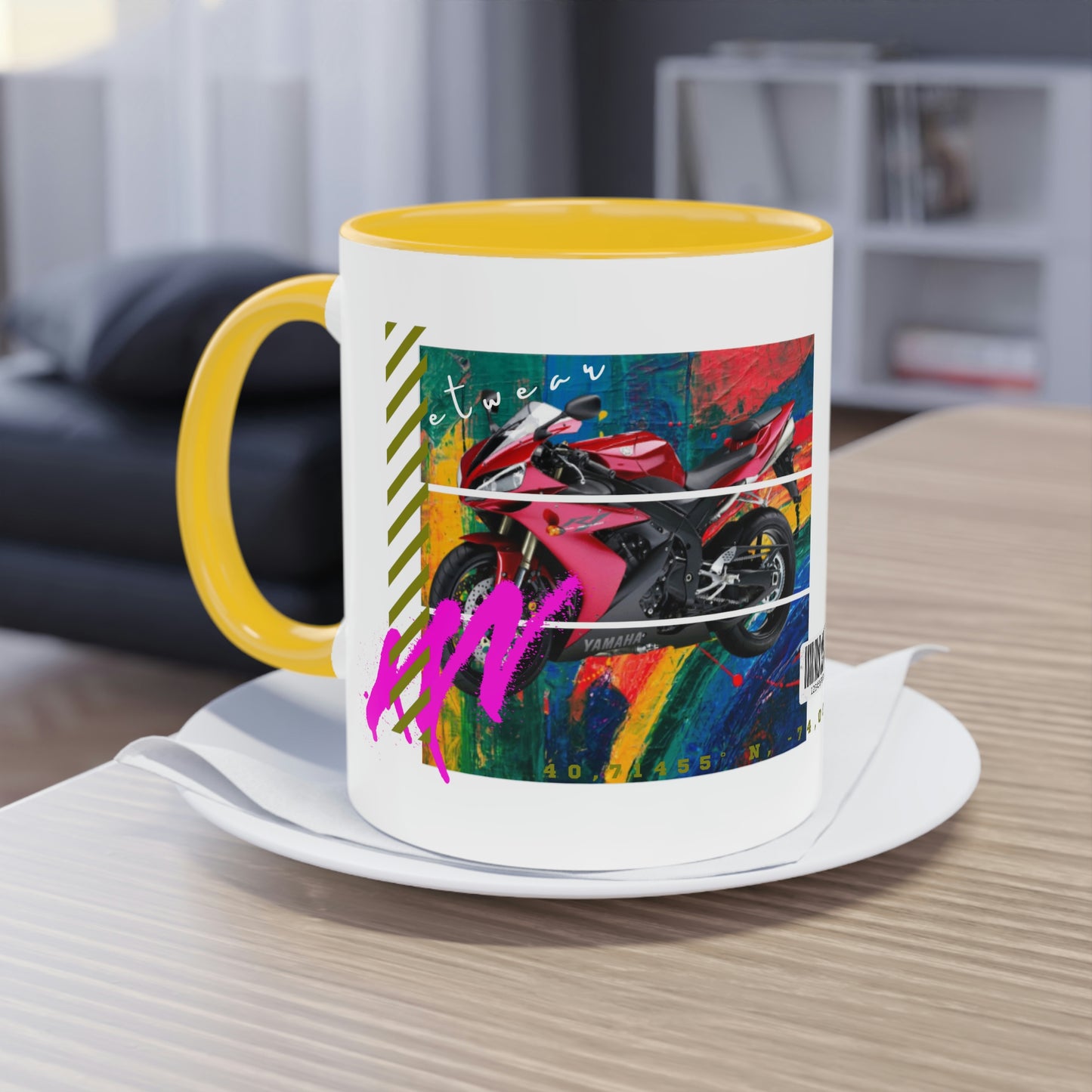 Coffee Mug ( Urban Red Sports Bike )