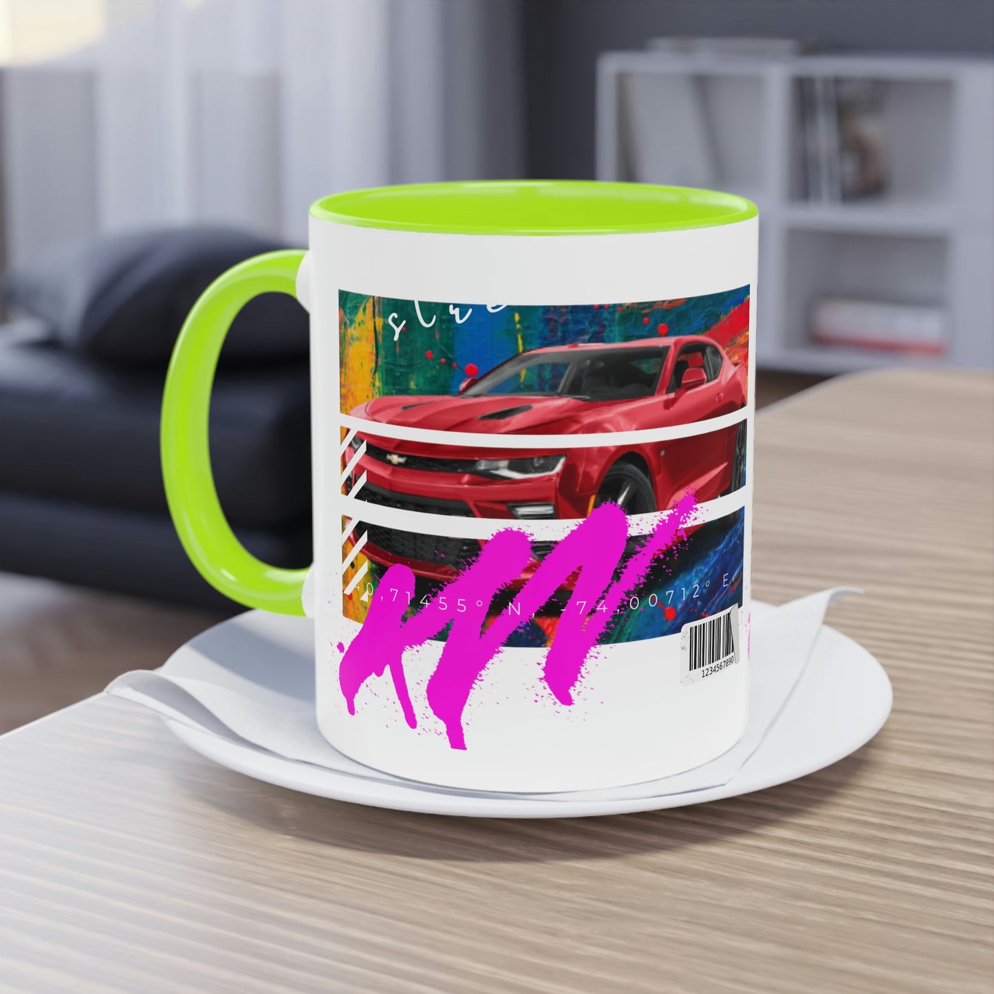 Coffee Mug ( Urban Red Corvette )