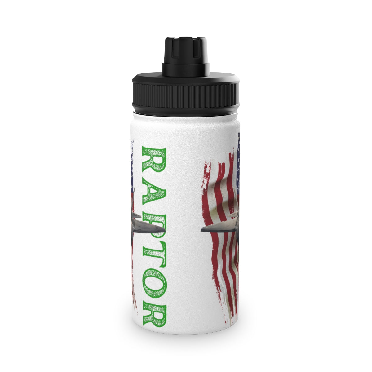 Stainless Steel Water Bottle, Sports Lid ( RAPTOR ) Military Styling