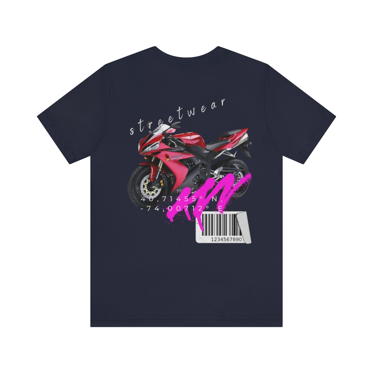 T-shirt Classic Jersey Short Sleeve (Red Motorbike )