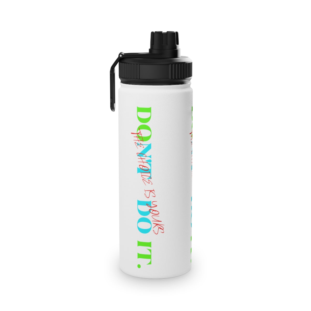Stainless Steel Water Bottle, Sports Lid ( Do it Don't Do It) Activewear