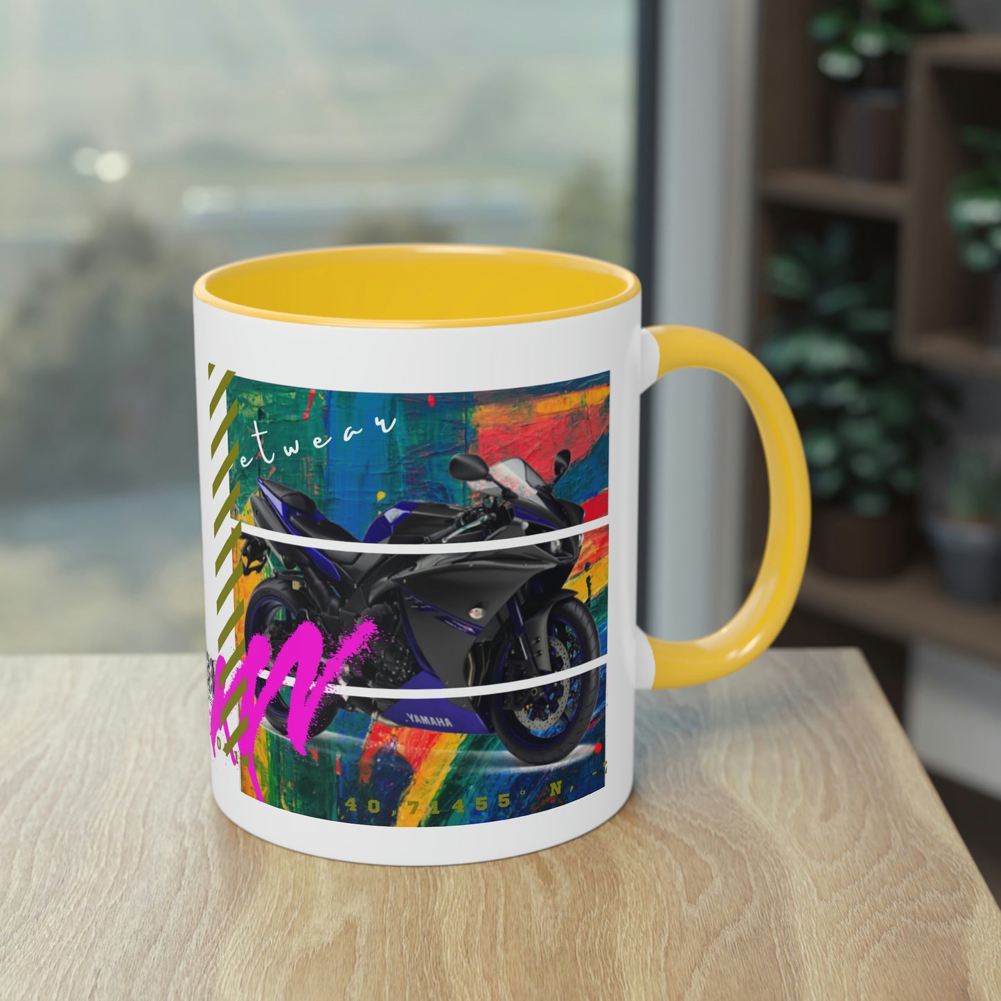 Coffee Mug  ( Urban Blue Sports Bike )