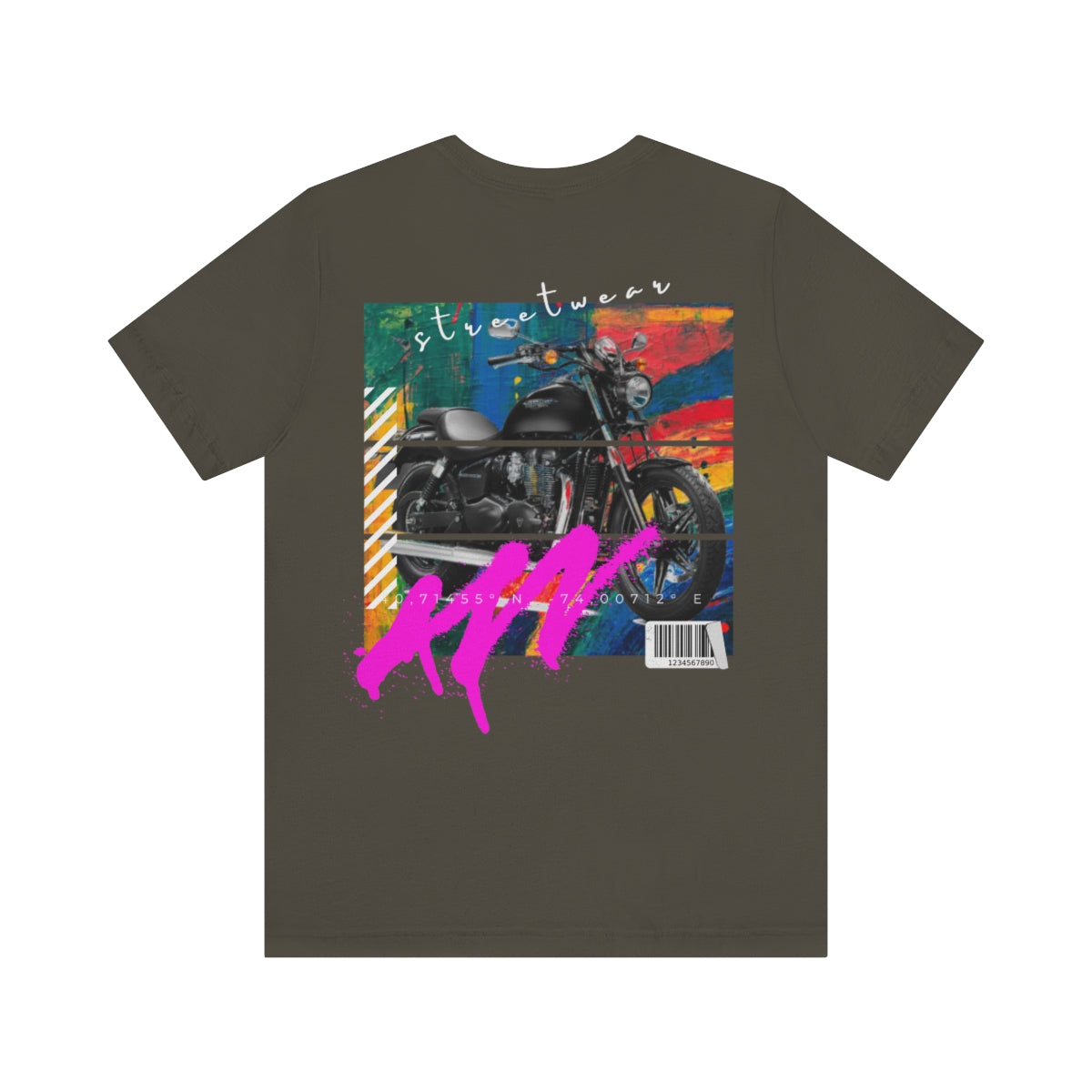 T-shirt Classic Jersey Short Sleeve (Urban Black Motorbike )